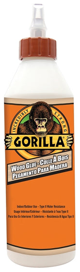 Gorilla 6205201 Wood Glue, Tan, 18 oz Bottle